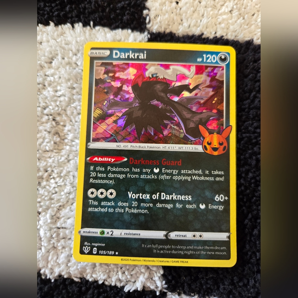 Darkrai HOLO 2021 Halloween Pokemon card